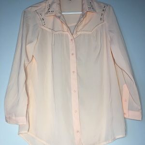 Soft pink button up
